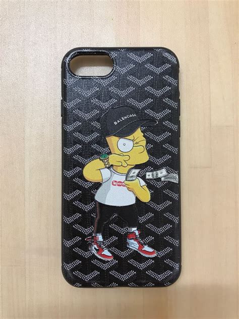 goyard bart simpson iphone case